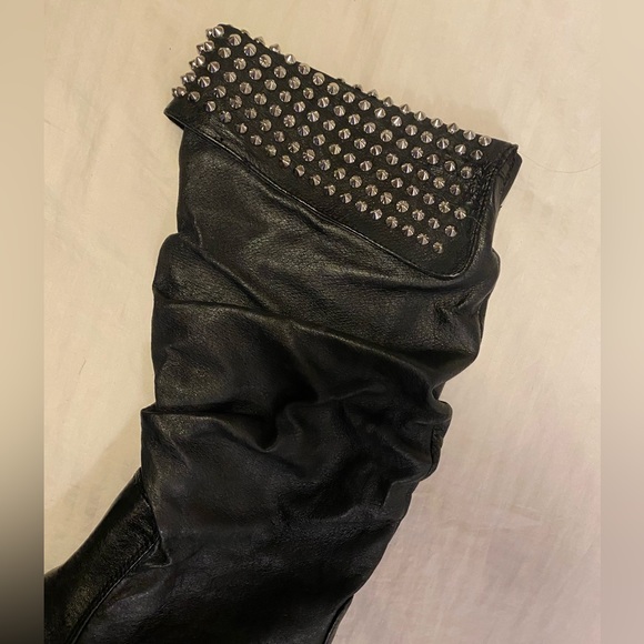 Steve Madden Leather Stud Boots - Picture 4 of 8